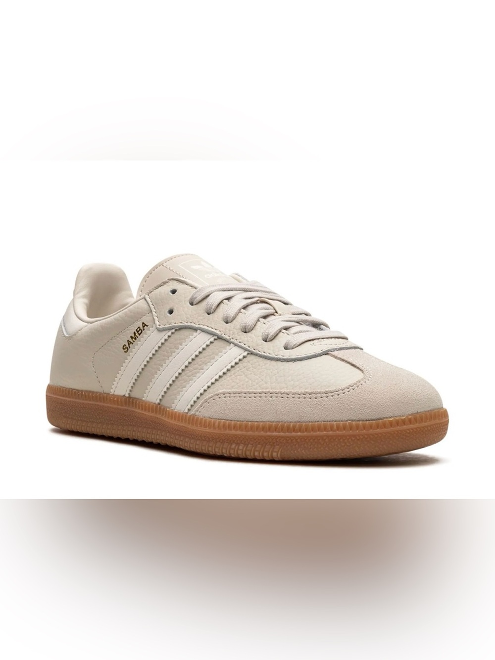 adidas Samba Sneaker in Light Beige and Gum